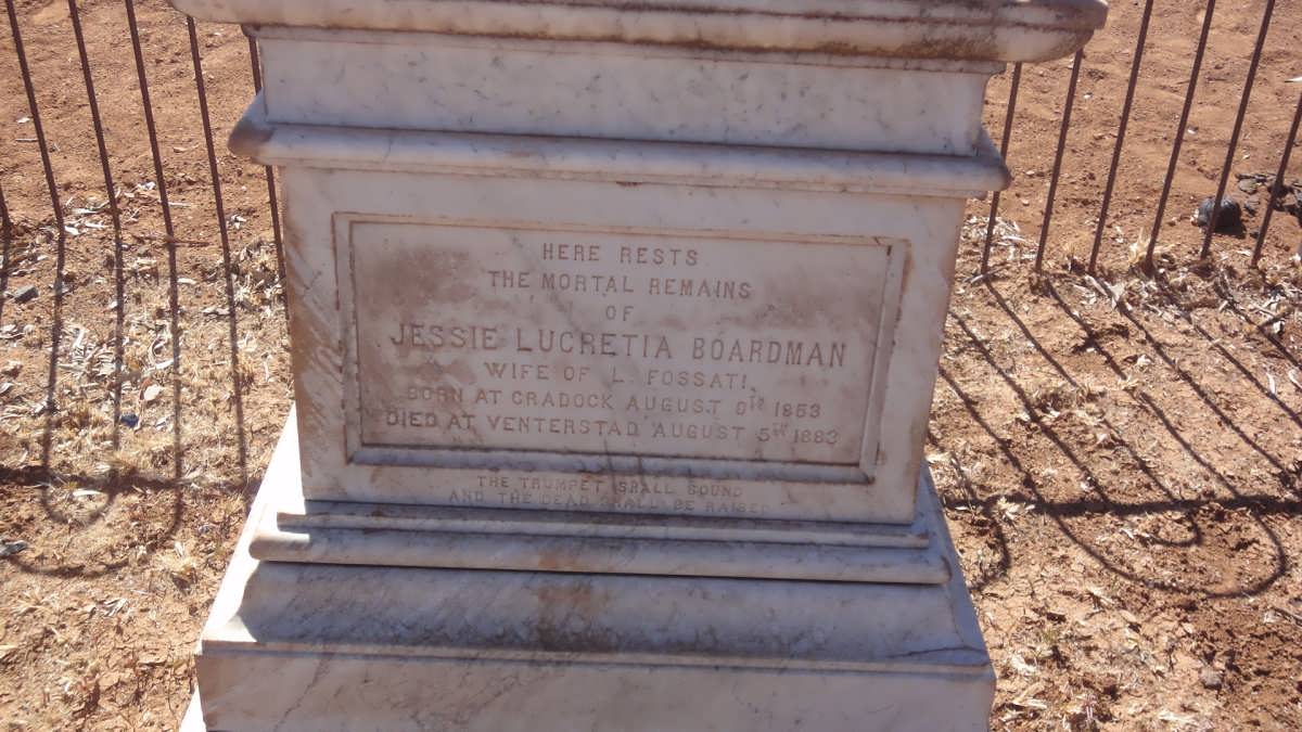 FOSSATI Jessie Lucretia nee BOARDMAN 1853-1883