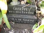 SIMONE Giuseppe, de 1894-1984 & Carla 1904-1990 