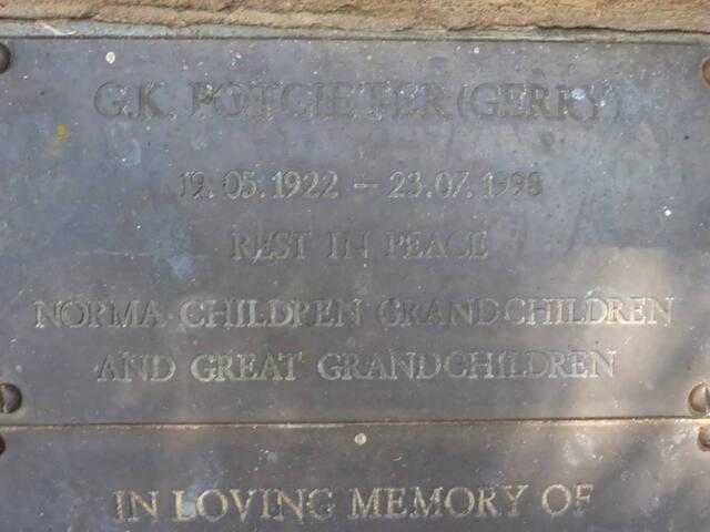 POTGIETER G.K.1922-1998
