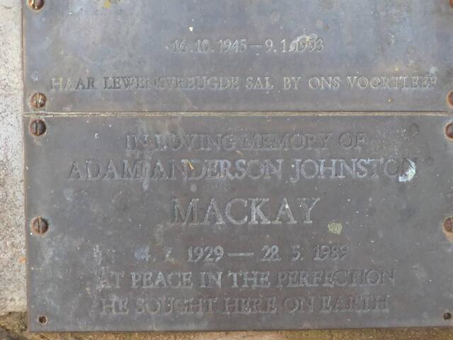 MACKAY Adam Anderson Johnston 1929-1989