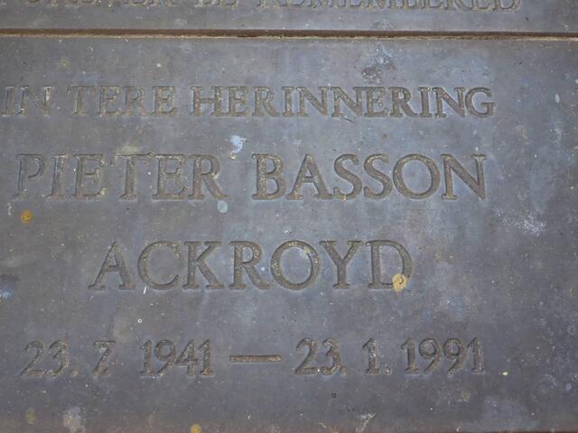 ACKROYD Pieter Basson 1941-1991