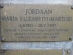 JORDAAN Maria Elizabeth 1921-1997