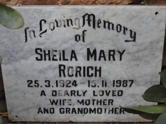 RORICH Sheila Mary 1924-1987