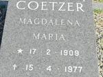 COETZER Magdalena Maria 1909-1977