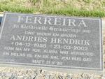 FERREIRA Andries Hendrik 1958-2002