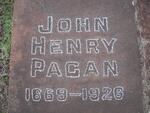 PAGAN John Henry 1869-1926