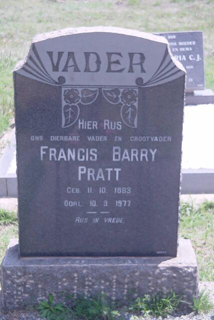 PRATT Francis Barry 1883-1977