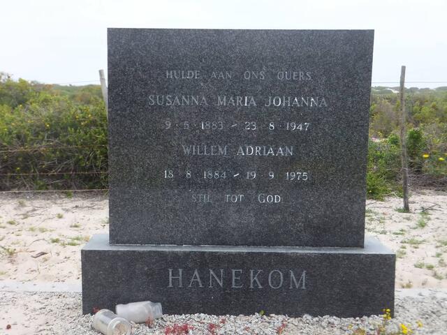 HANEKOM Willem Adriaan 1884-1975 & Susanna Maria Johanna 1883-1947