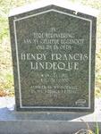 LINDEQUE Henry Francis 1937-2000