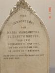DREYER Maria Margaretha Elizabeth nee UYS -1882