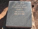 CLOETE Frederick Henry 1892-1956