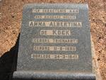 KOCK Anna Albertina, de nee TRICHARDT 1885-1941
