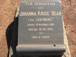 DEAS Johanna Krige nee LIEBENBERG 1883-1942