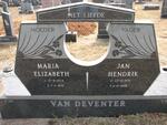 DEVENTER Jan Hendrik, van 1931-2005 & Maria Elizabeth 1934-1995