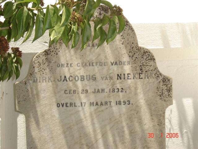 NIEKERK Dirk Jacobus, van 1832-1893
