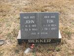 BEKKER John 1919-1993 :: Tok 1924-1997