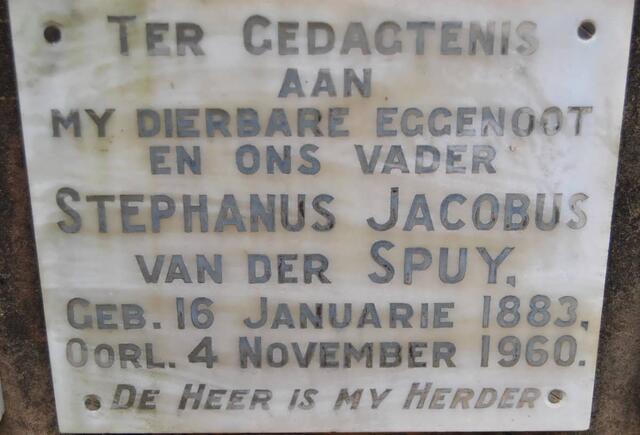 SPUY Stephanus Jacobus, van der 1883-1960