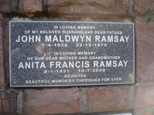 RAMSAY John Maldwyn 1928-1972 & Anita Francis 1931-2008