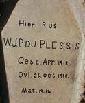 PLESSIS W.J.P., du 1918-1918