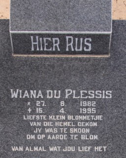 PLESSIS Wiana, du 1982-1995