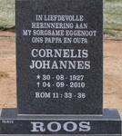 ROOS Cornelis Johannes 1927-2010