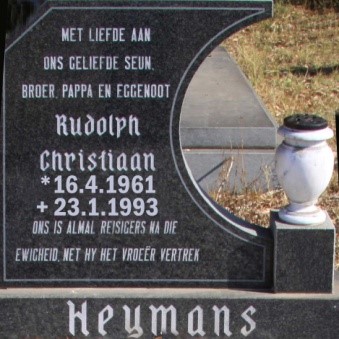 HEYMANS Rudolph Christiaan 1961-1993
