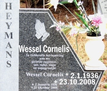 HEYMANS Wessel Cornelis 1936-2008