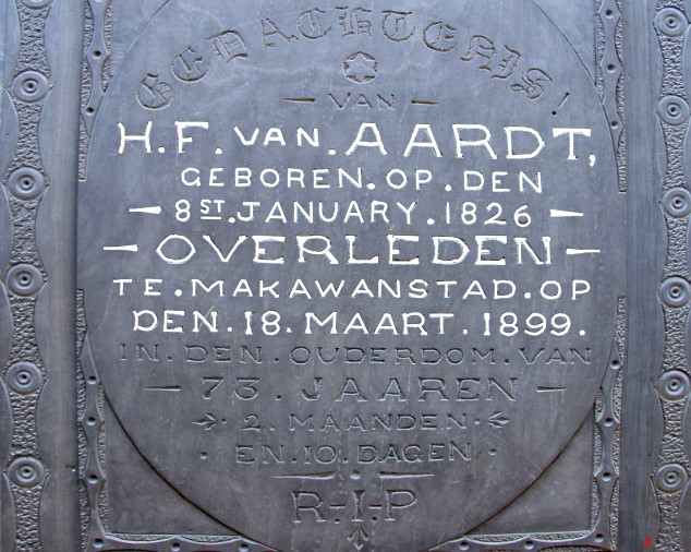 AARDT H.F., van 1826-1899