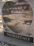 THOBAKGALE Maria Matabese 1912-1977