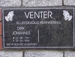 VENTER Dirk Johannes 1931-2006
