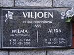 VILJOEN Wilma nee NOTHNAGEL 1955-2005 :: VILJOEN Alexa 1986-2005