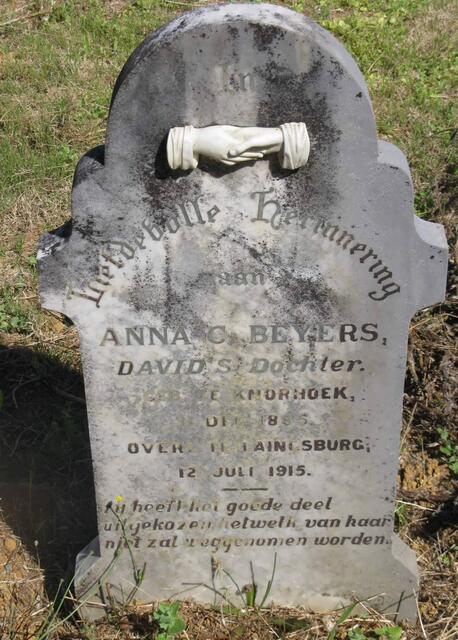 BEYERS Anna C. 1885-1915