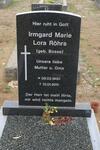 ROHRS Irmgard Marie Lora nee BOSSE 1930-2011