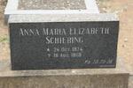 SCHIERING Anna Maria Elizabeth 1874-1959