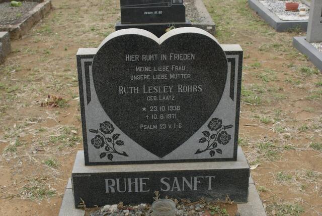 ROHRS Ruth Lesley nee LAATZ 1938-1971