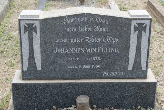 ELLING Johannes, von 1878-1950