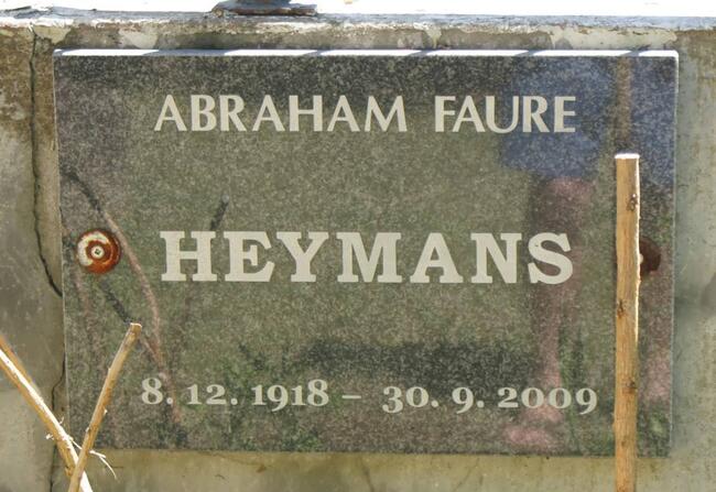 HEYMANS Abraham Faure 1918-2009