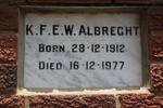ALBRECHT K.F.E.W. 1912-1977