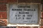 ALLKINS Hermine Isabella 1903-1982