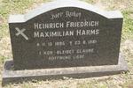 HARMS Heinrich Friedrich Maximilian 1895-1981