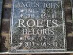 ROETS Angus John 1941-2013 & Deloris 1946-2013
