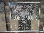 KOEKEMOER Cornelius Joannes S. 1927-2002 & Rosa 1934-2011