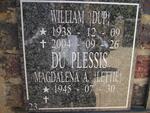 PLESSIS Wiliam, du 1938-2004 & Magdalena A 1945-