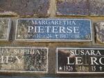 PIETERSE Margaretha 1908-1987