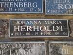 HERHOLDT Johanna Maria 1918-1998