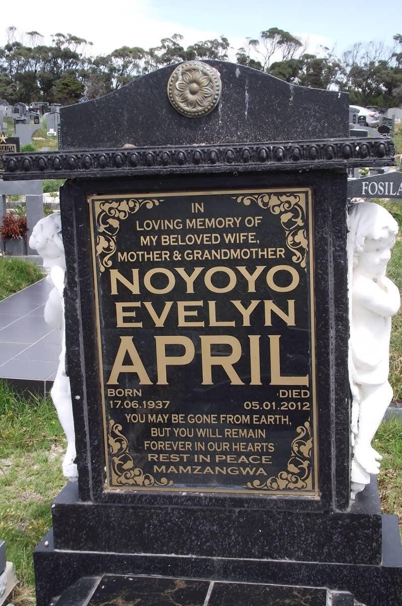 APRIL Noyoyo Evelyn 1937-2012