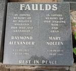 FAULDS Raymond Alexander 1915-1995 & Mary Noleen 1919-2004