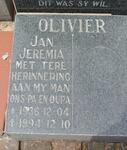 OLIVIER Jan Jeremia 1936-1994