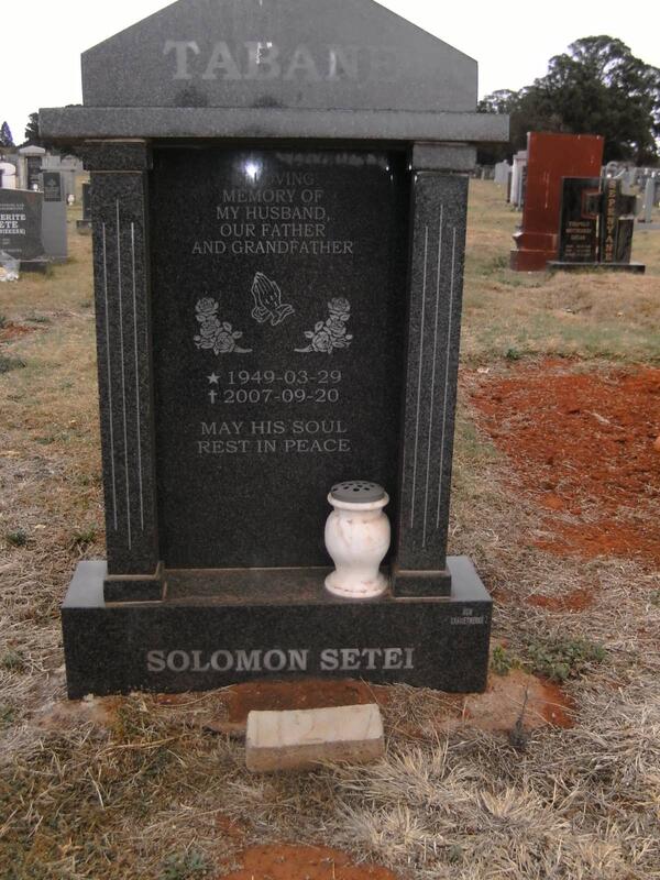 TABANE Solomon Setei 1949-2007