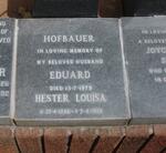 HOFBAUER Eduard  -1979 & Hester Louisa 1896-1988